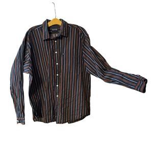 Vintage Polo Jeans Co. Ralph Lauren Striped Shirt Men’s L Y2K Made in Taiwan